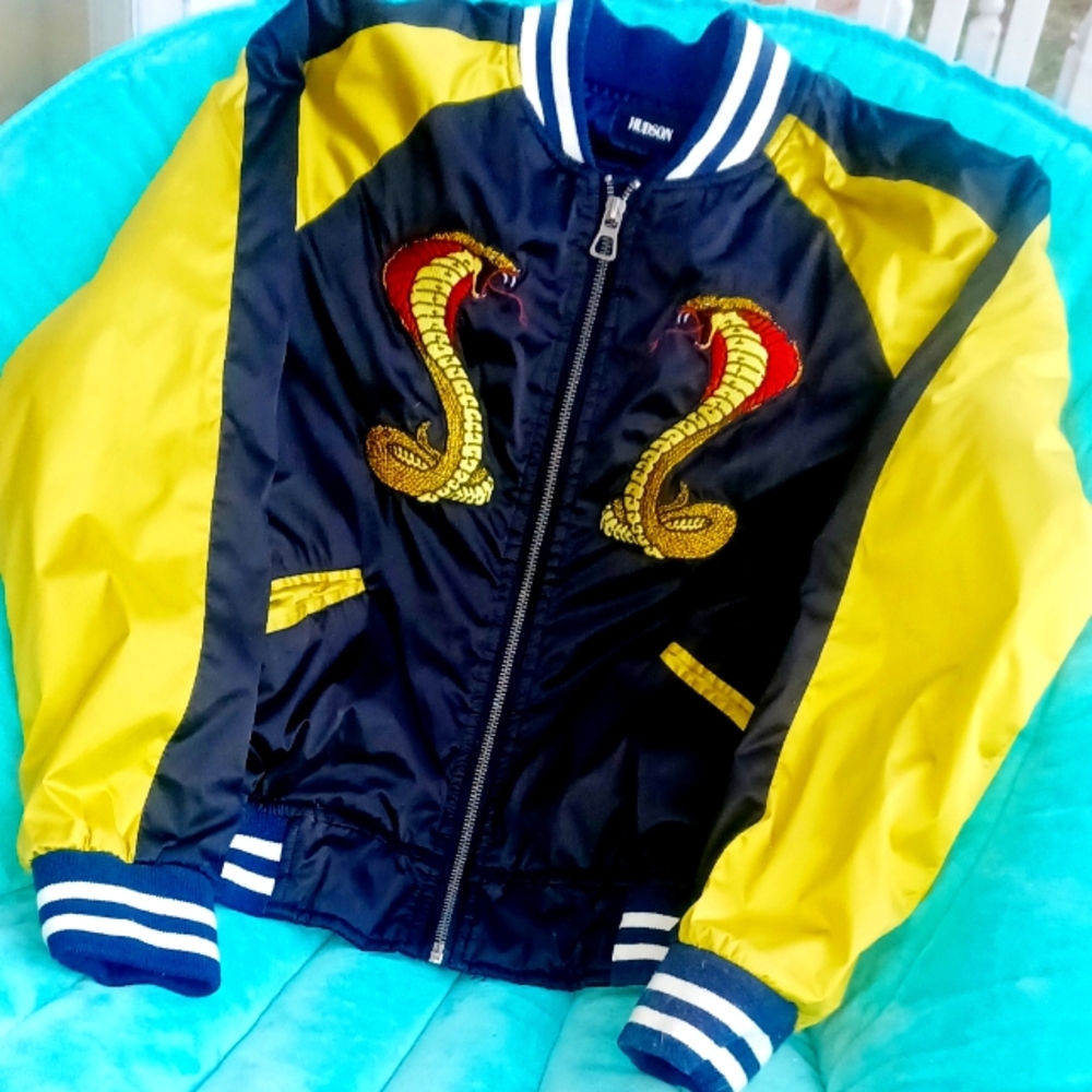 ☆☆ Hudson-Womens Snake Satin Bomber ☆☆